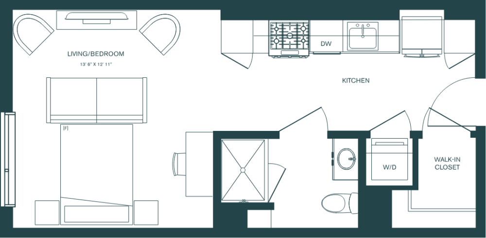 Floor plan for unit 420