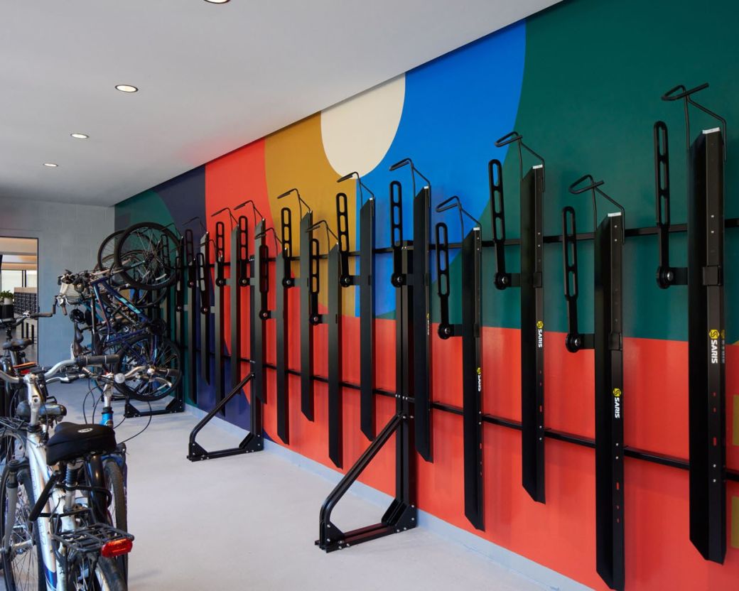 Bike room with lobby access