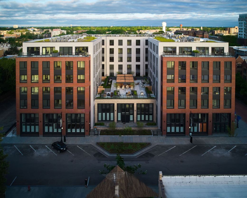 Aerial view of building